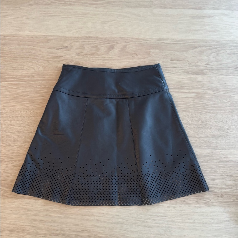 Full Proenza Schouler Black Leather Skirt